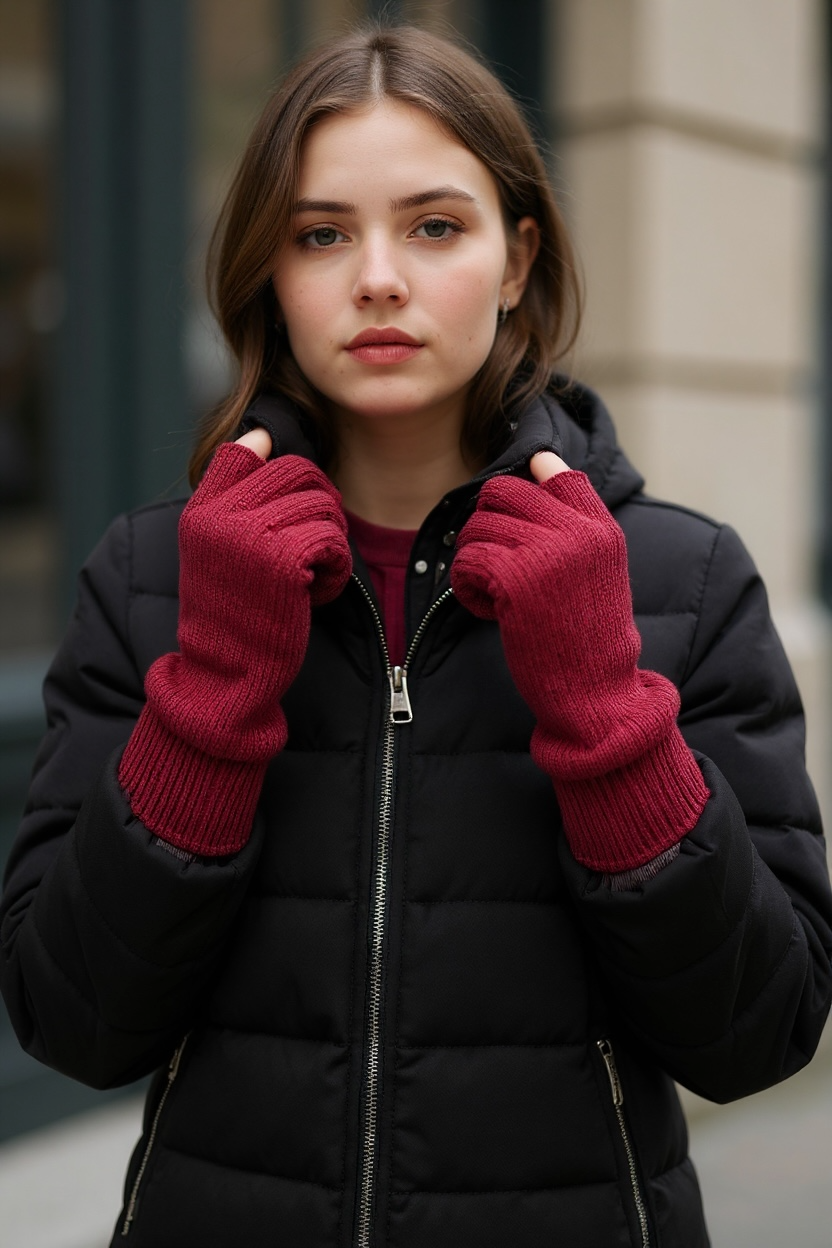 Merino Wool And Cashmere Mittens