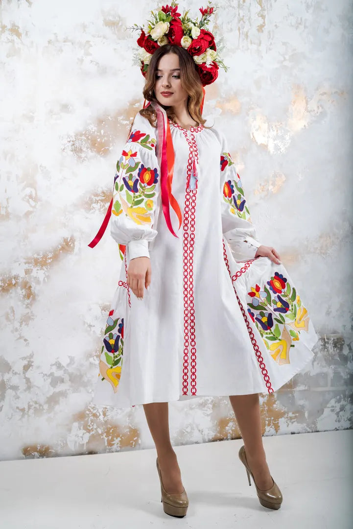 “Flora” Dress White