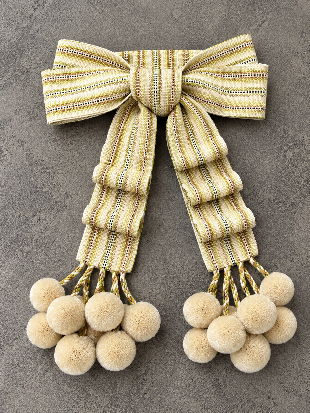 Traditional Women’s Ukrainian Kraika with Tassels  Beige-Green Colours