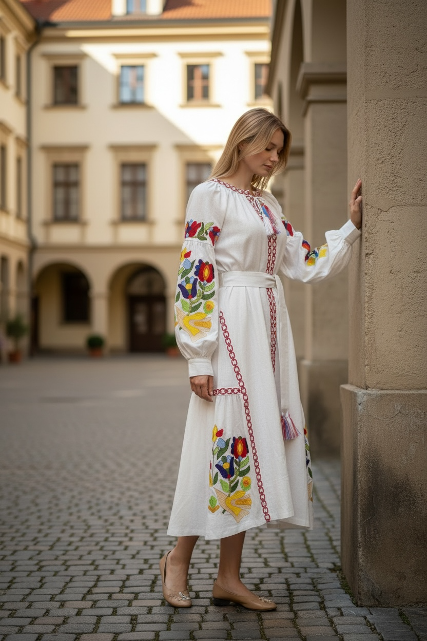 “Flora” Dress White