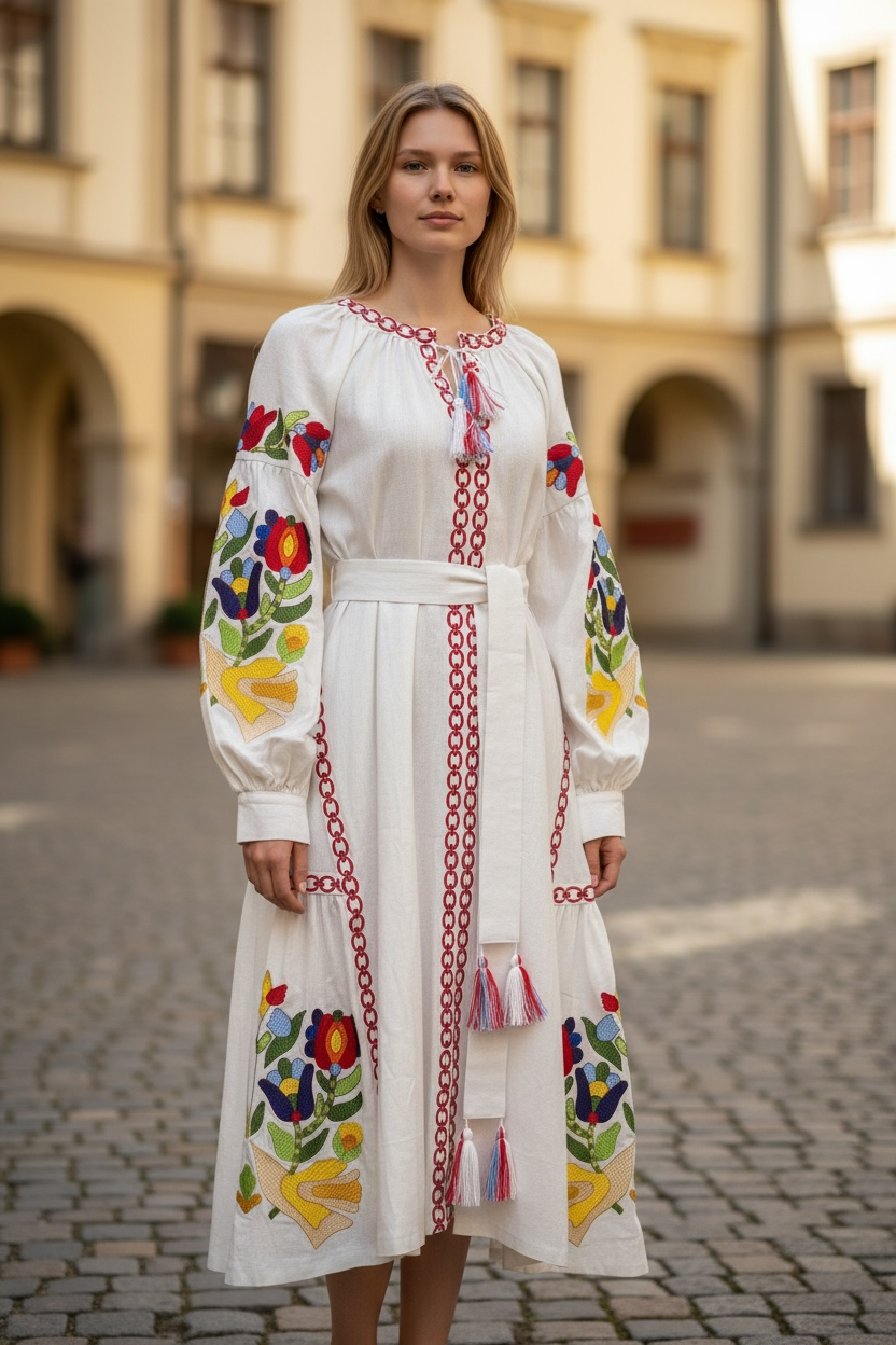 “Flora” Dress White