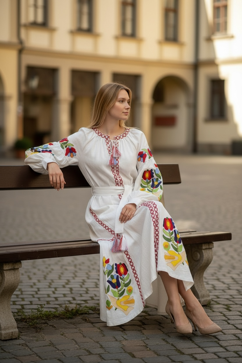 “Flora” Dress White