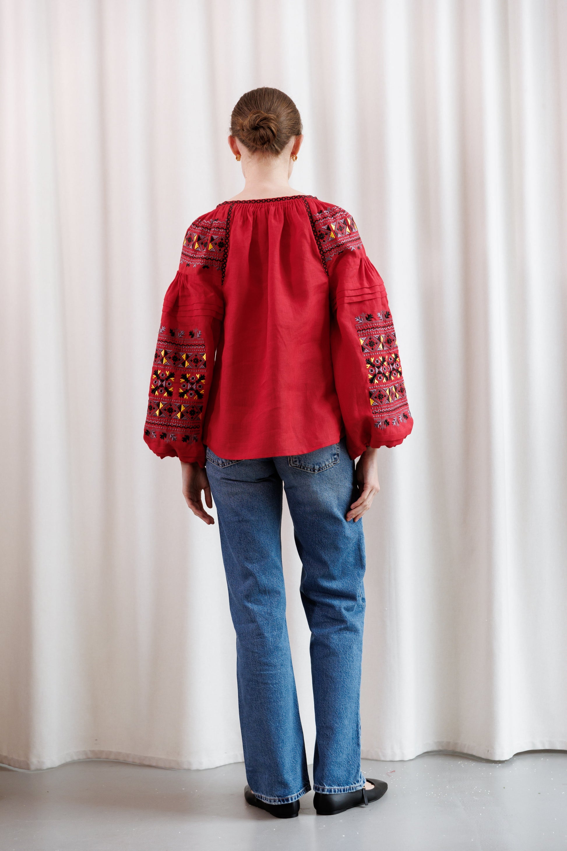 Blouse “Camilla” in Deep Red