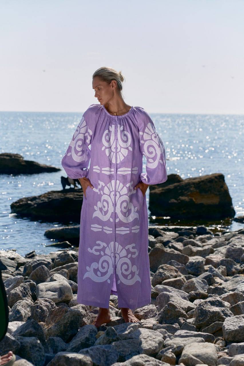 Dress "Tina" with lavender