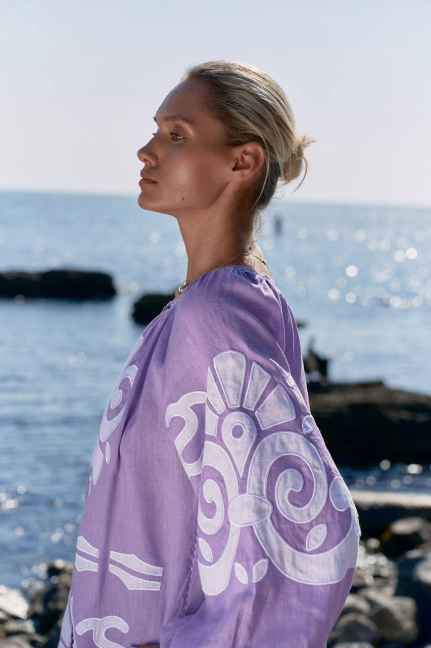 Dress "Tina" with lavender