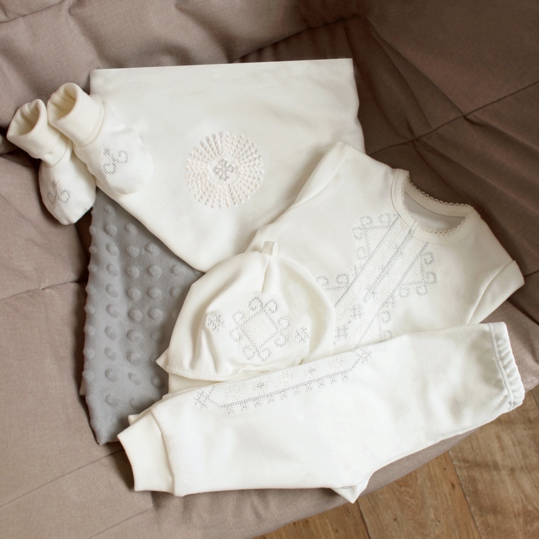 Embroidered Christening Outfit for Baby Boys