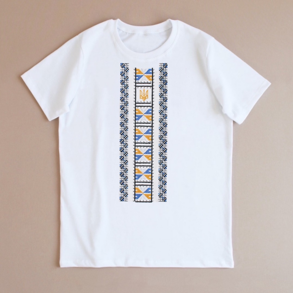 Kids’ Embroidered T-Shirt with Ukrainian Trident