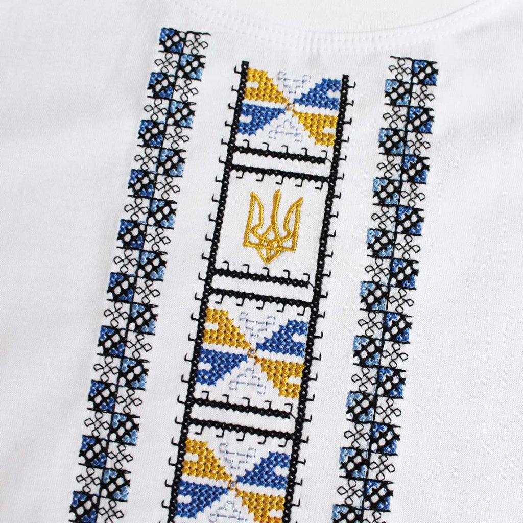 Kids’ Embroidered T-Shirt with Ukrainian Trident