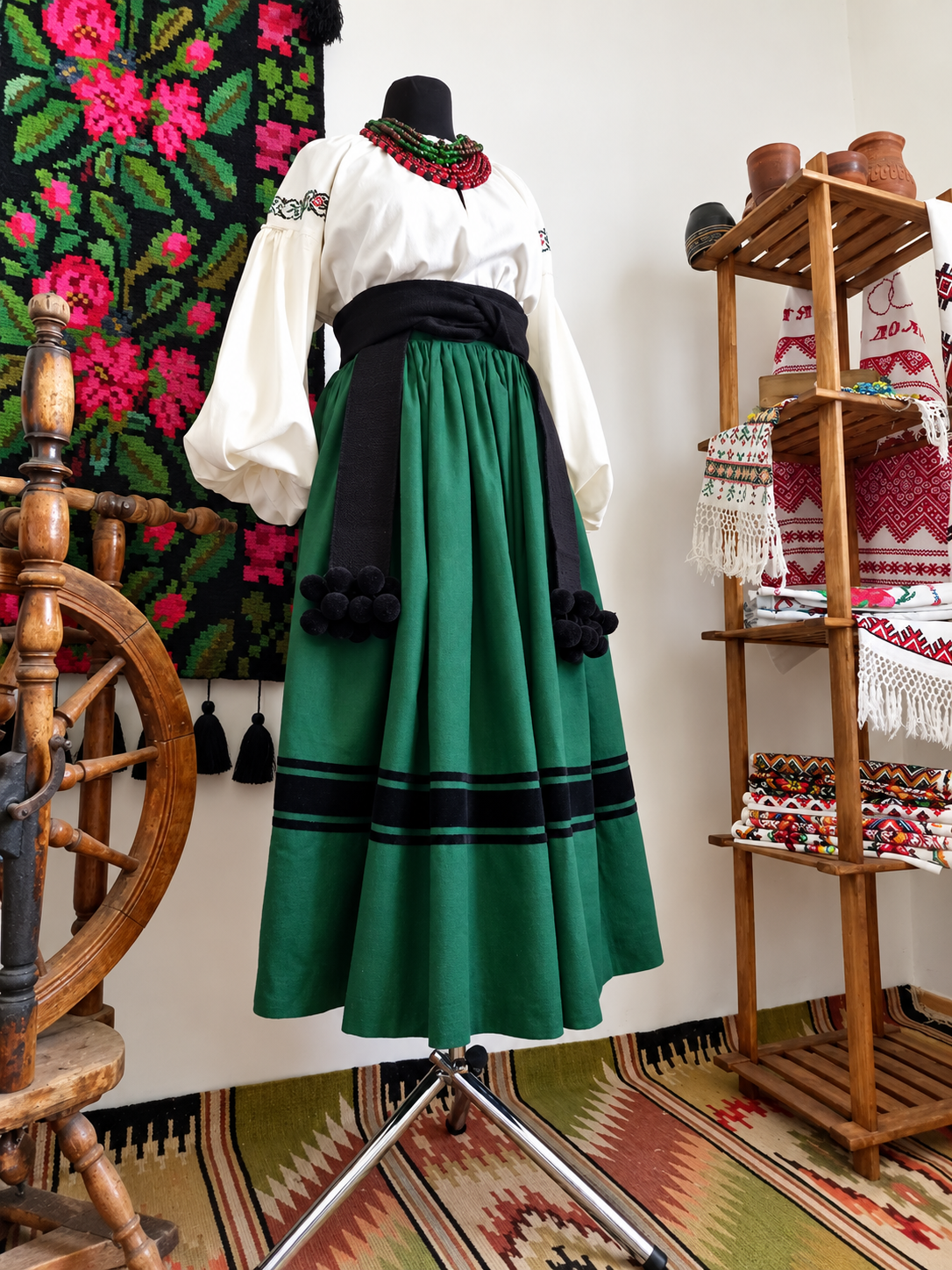 Traditional Ukrainian Women’s Midi Skirt