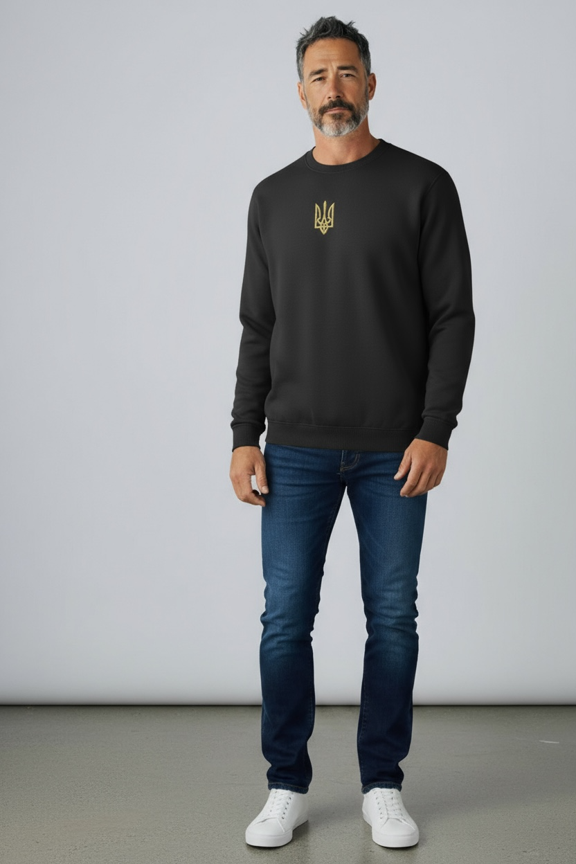 Embroidered Men’s Sweatshirt "Tryzub"