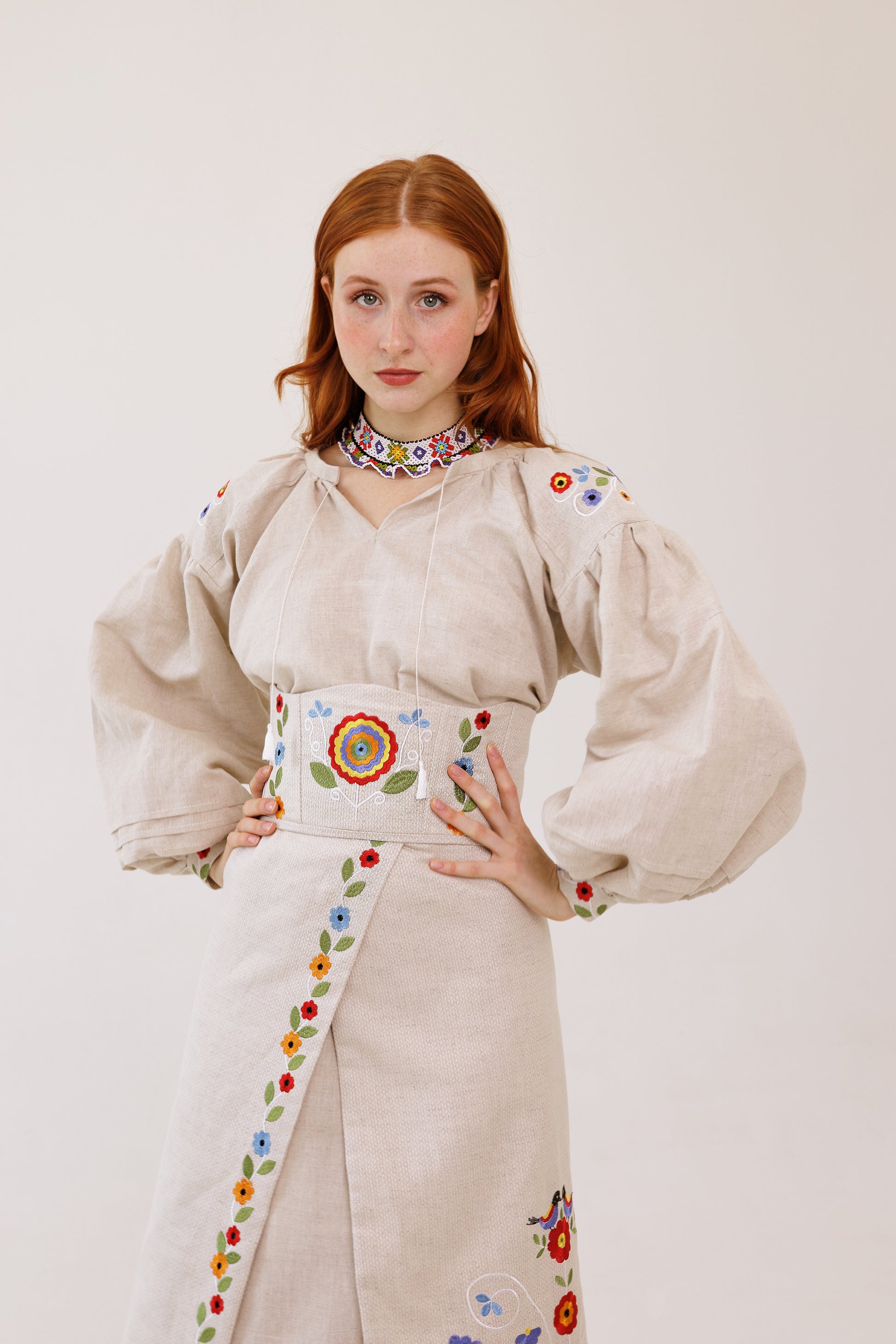 Traditional Ukrainian Two-Piece Plakhta "Vtiha" – Classic Wrap Skirt Set