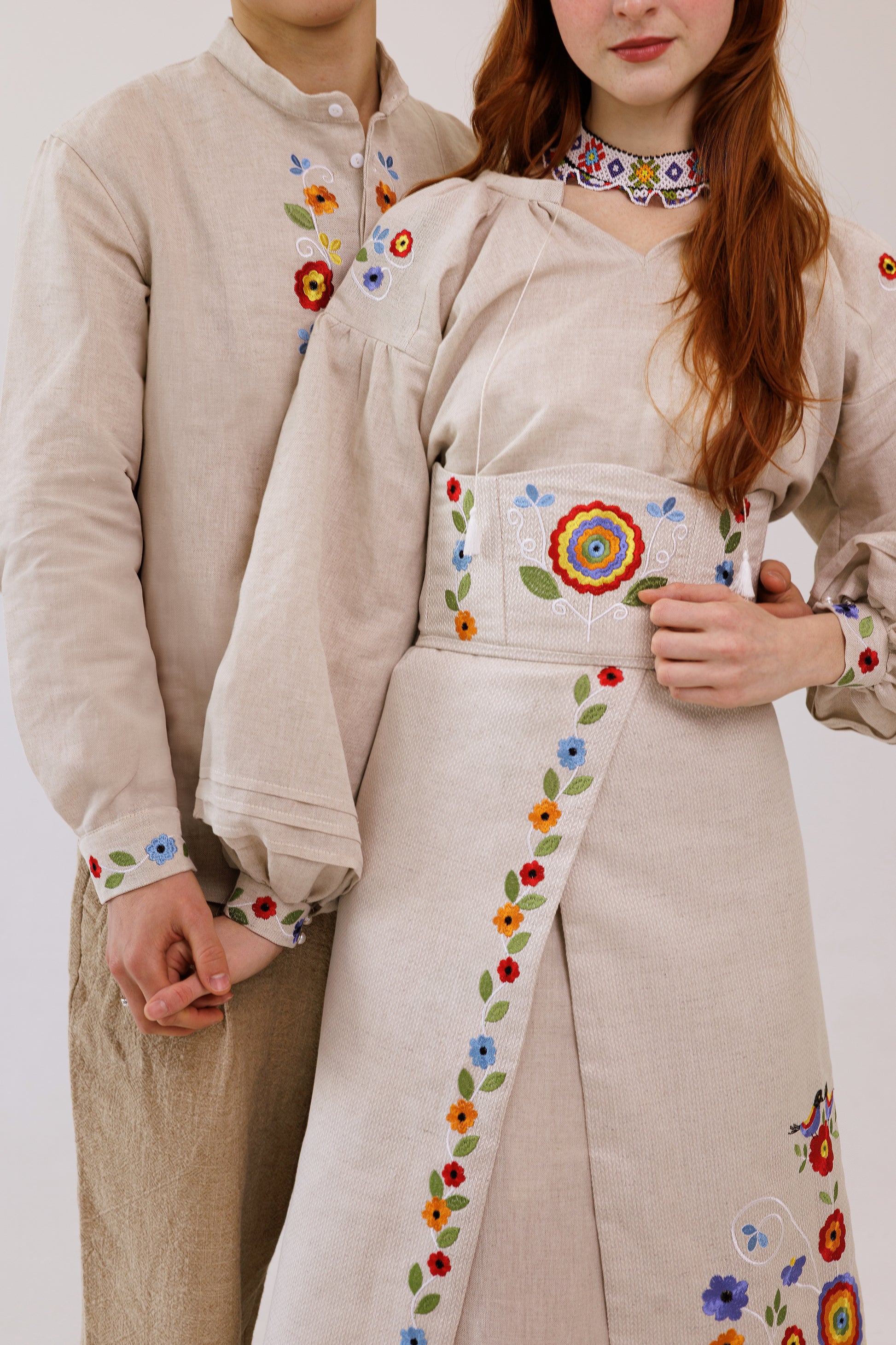 Traditional Ukrainian Two-Piece Plakhta "Vtiha" – Classic Wrap Skirt Set