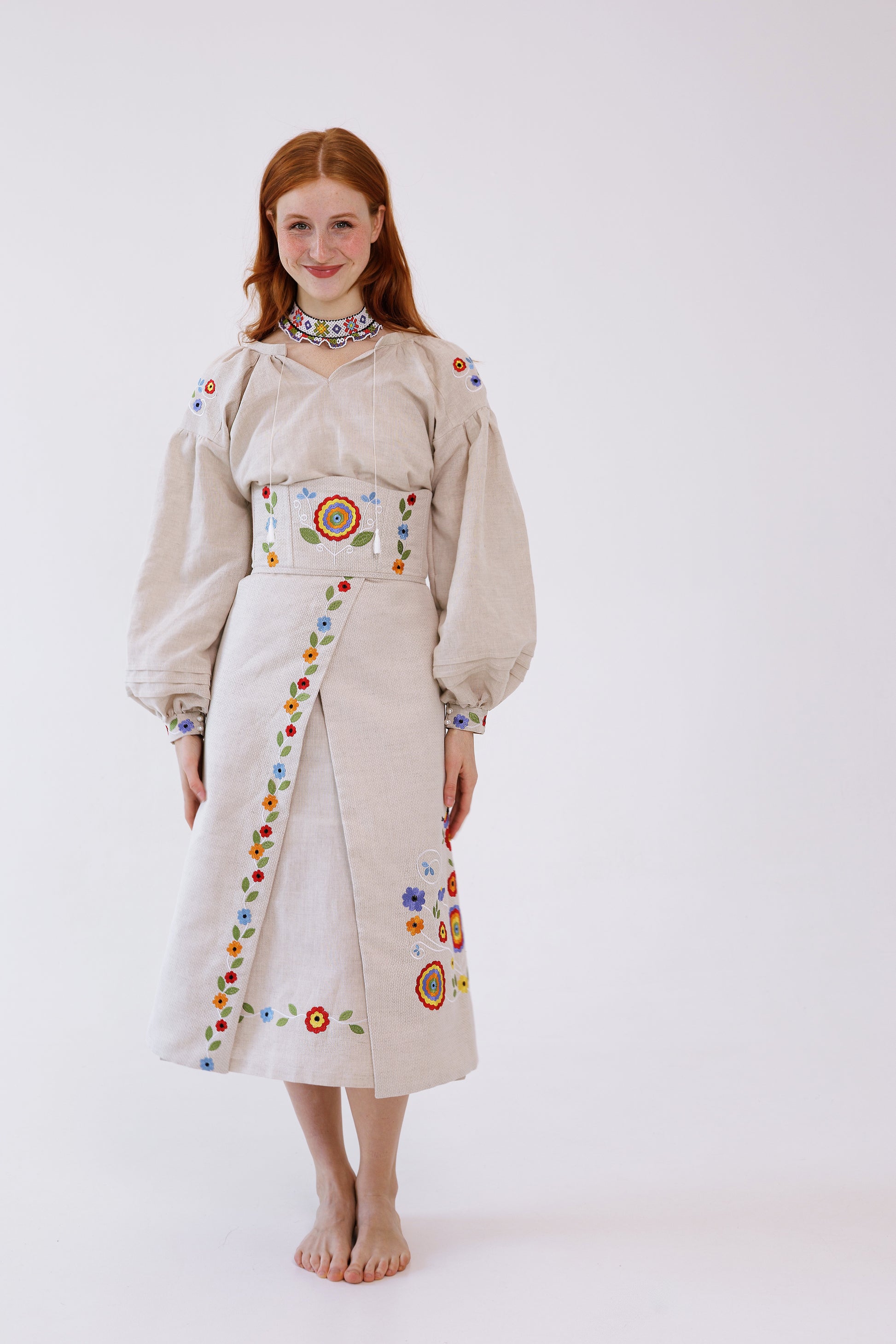 Traditional Ukrainian Two-Piece Plakhta "Vtiha" – Classic Wrap Skirt Set