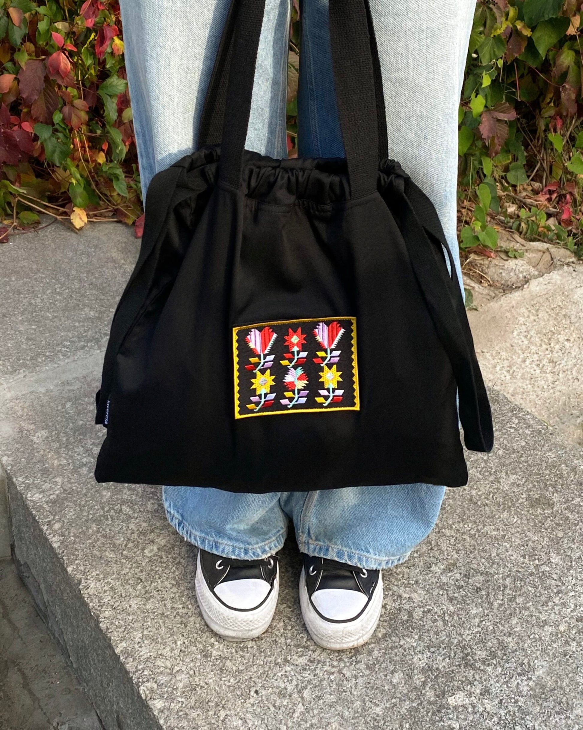 Black Twill Tote Bag