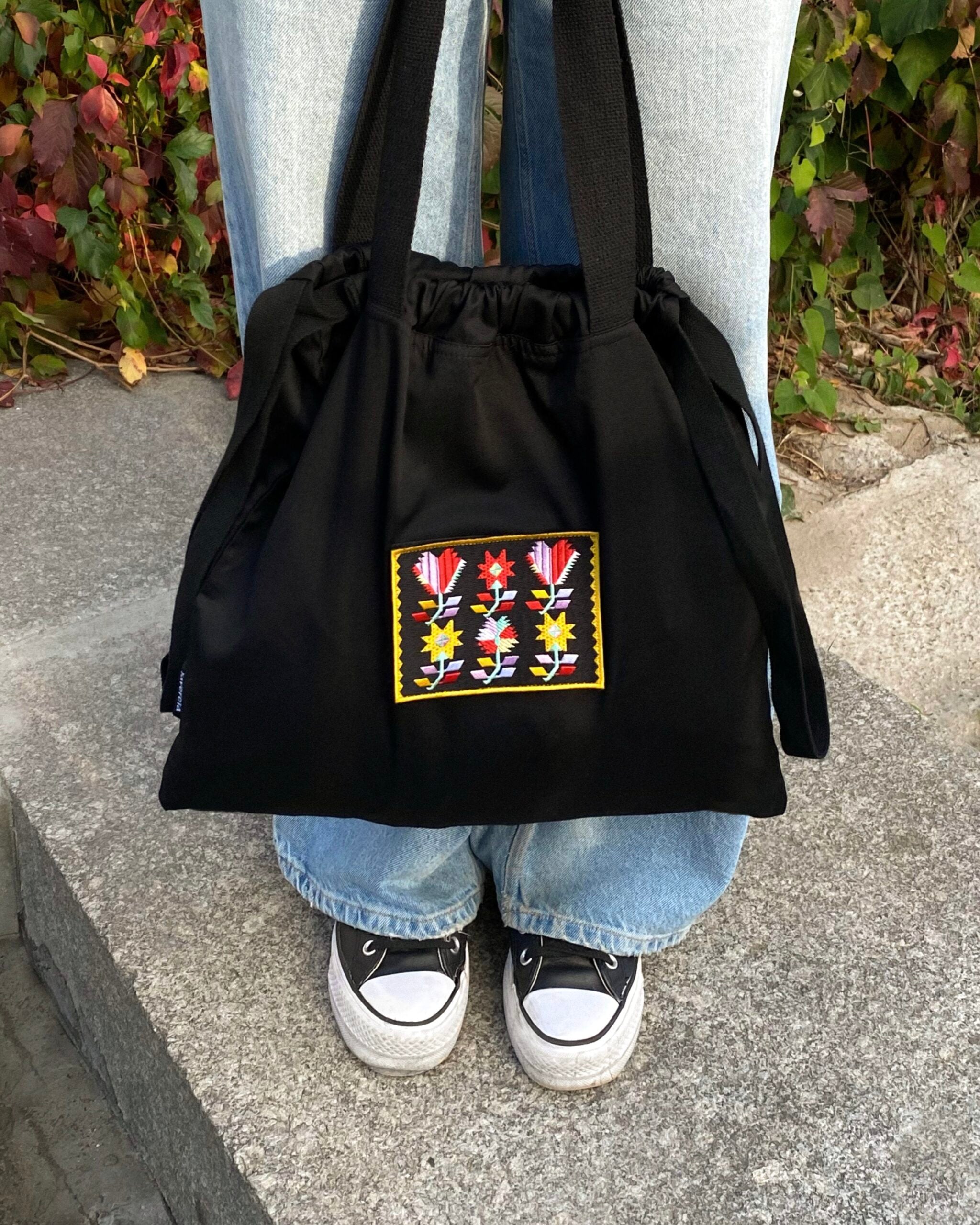 Black Twill Tote Bag