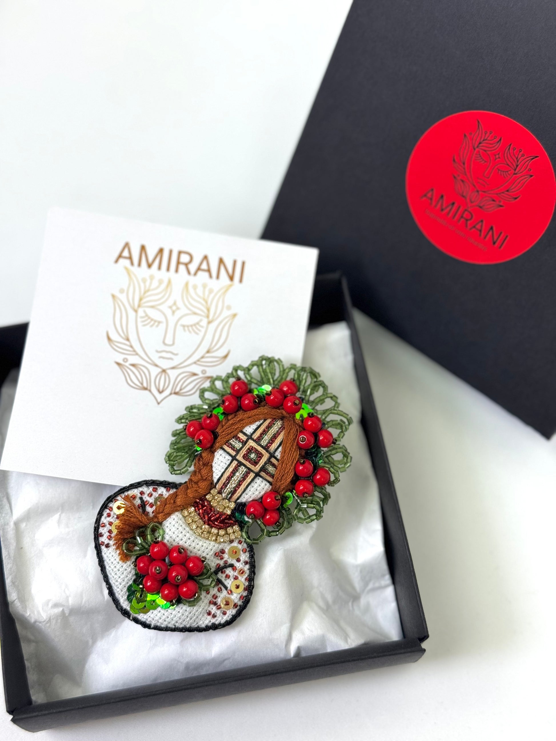 Handmade Beaded Brooch