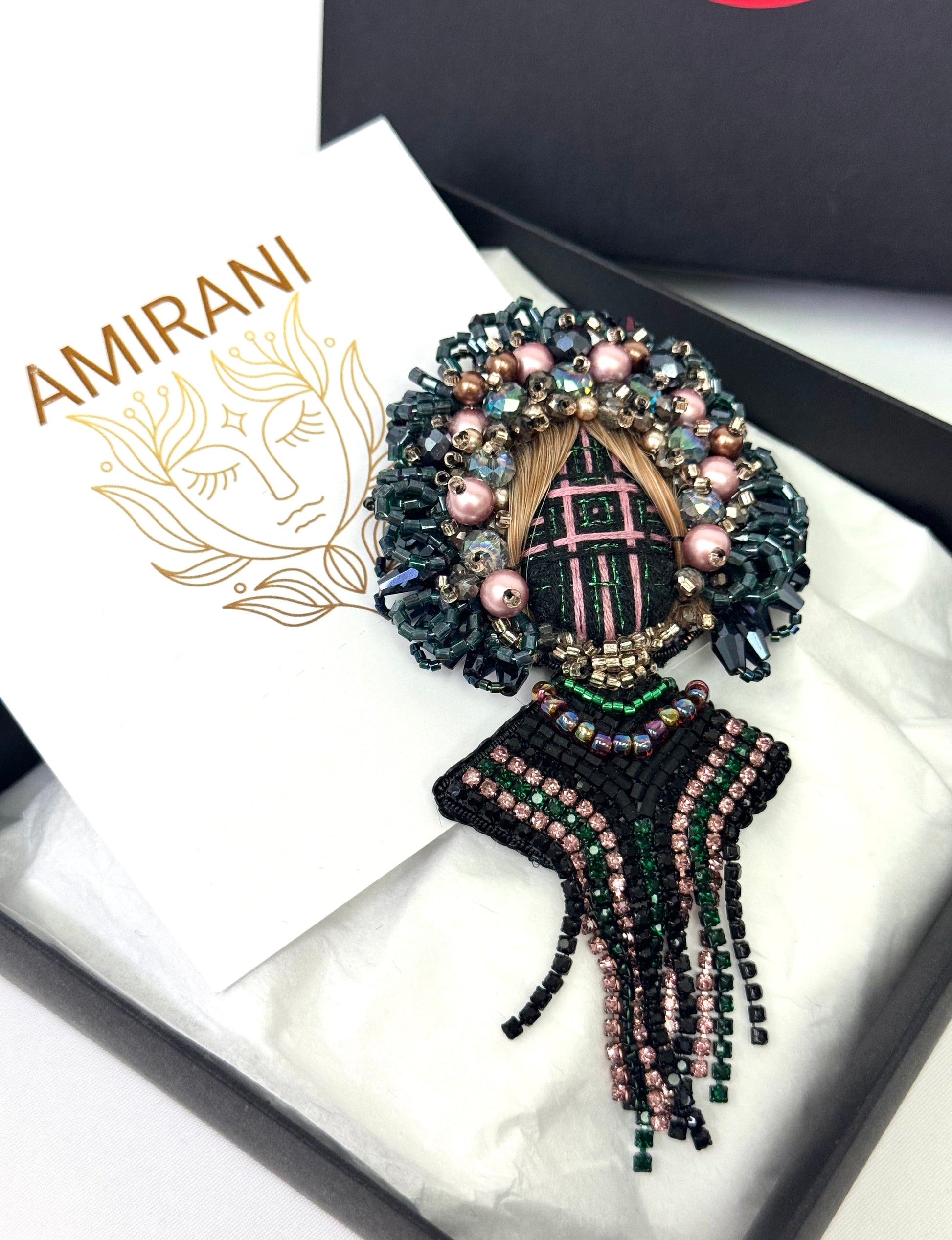 Handmade Beaded Brooch