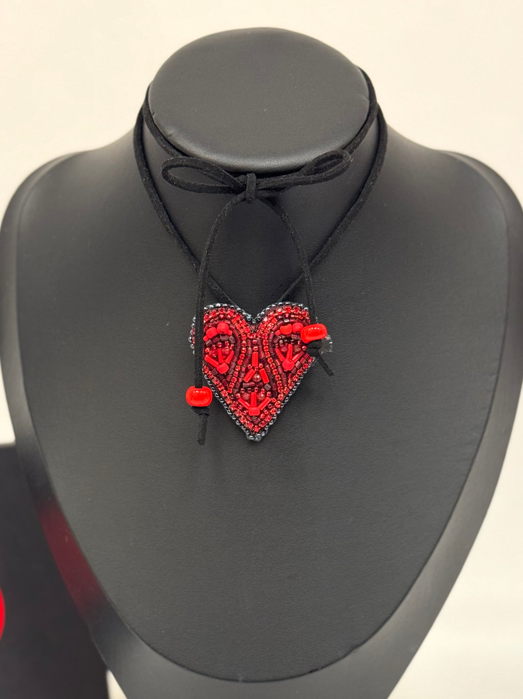 Handmade Beaded Heart Necklace