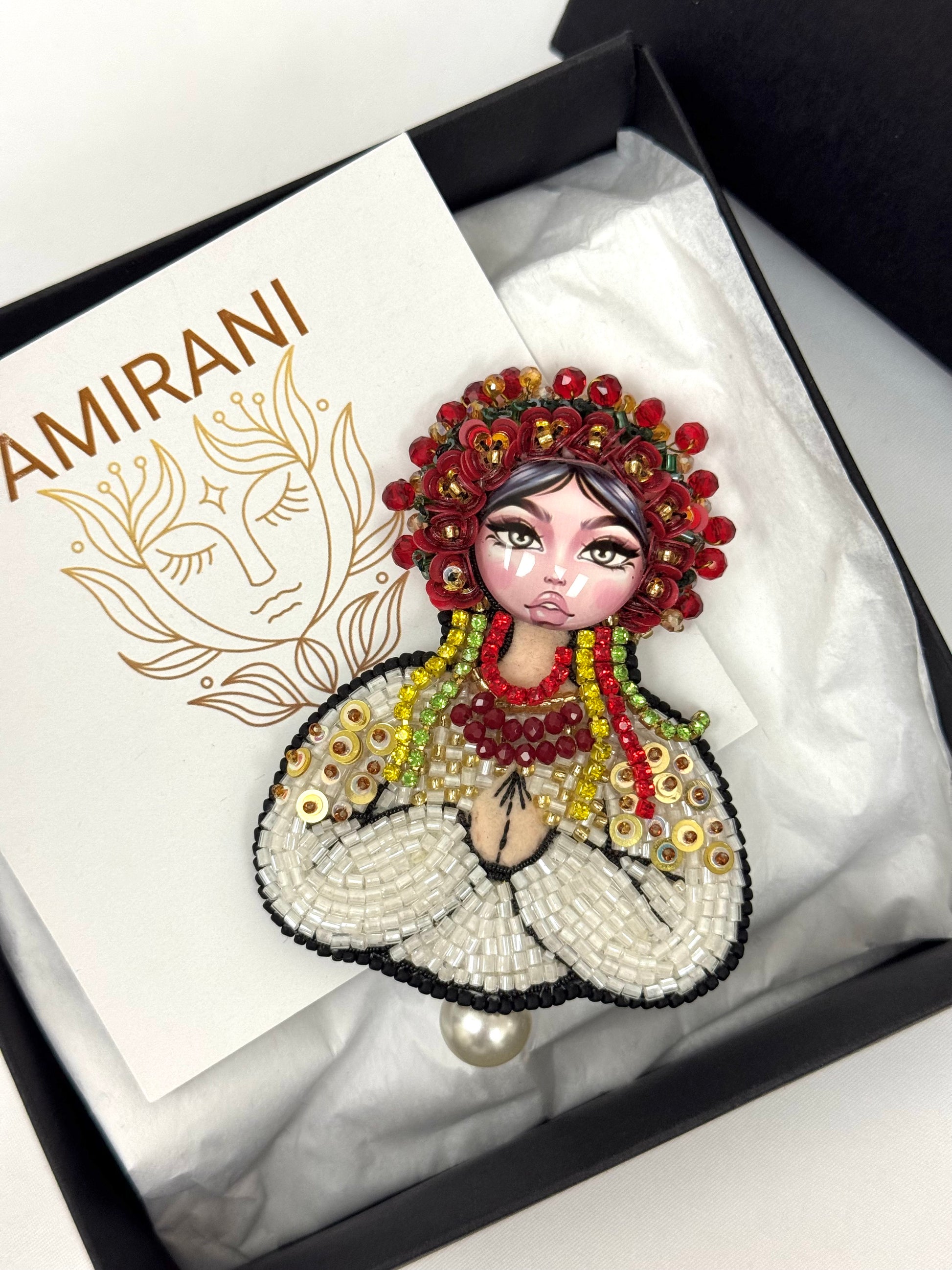 Handmade Beaded Brooch