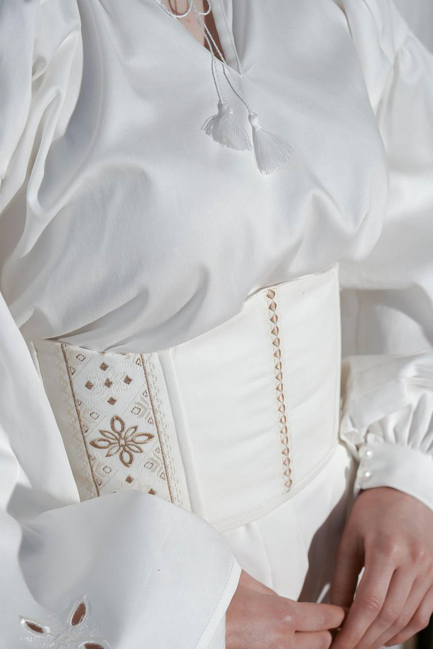 "Rankova Zoria" Underbust Corset – Ukrainian-Inspired Waist Corset