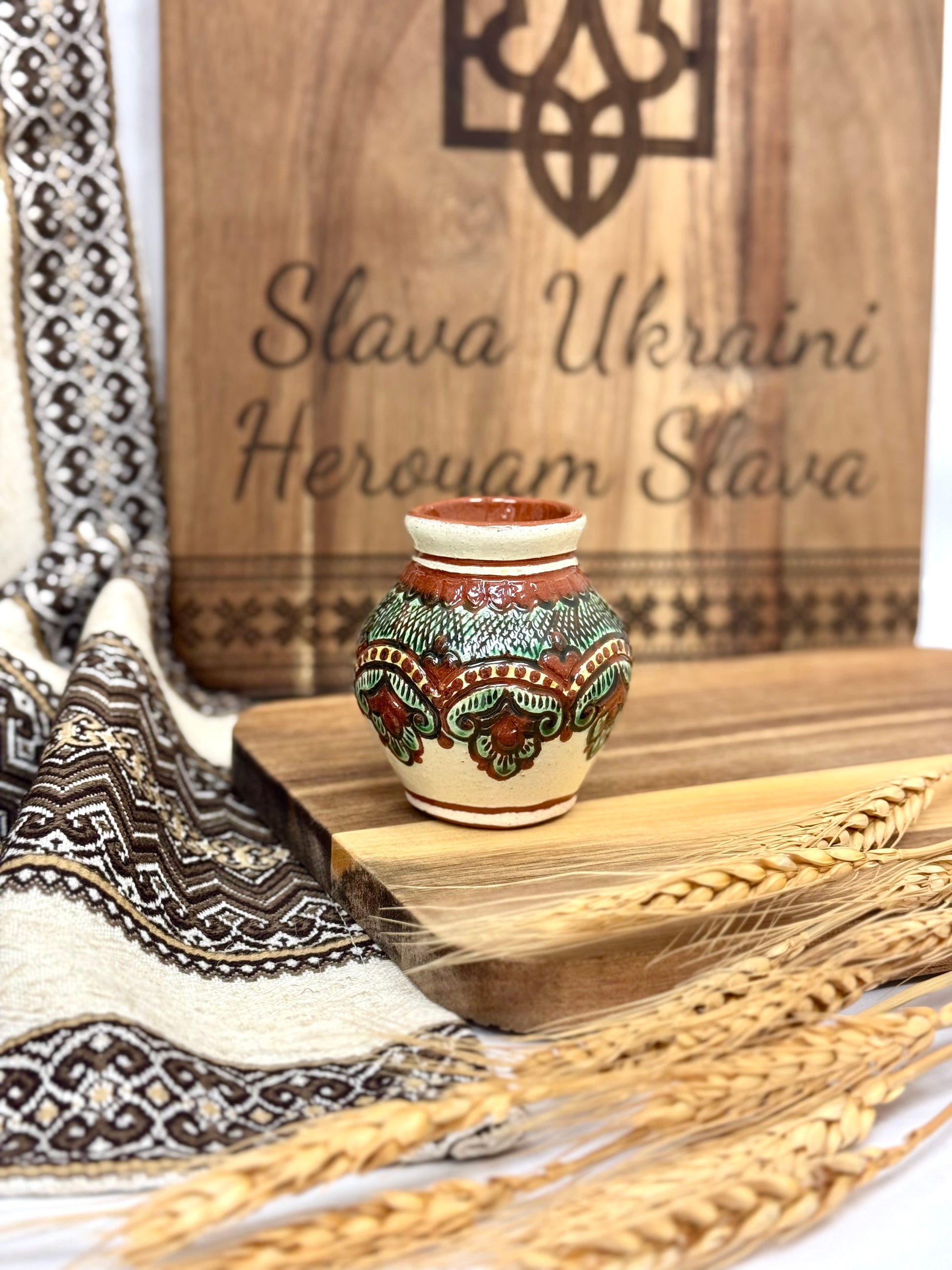 Traditional Ukrainian Ceramic Jug