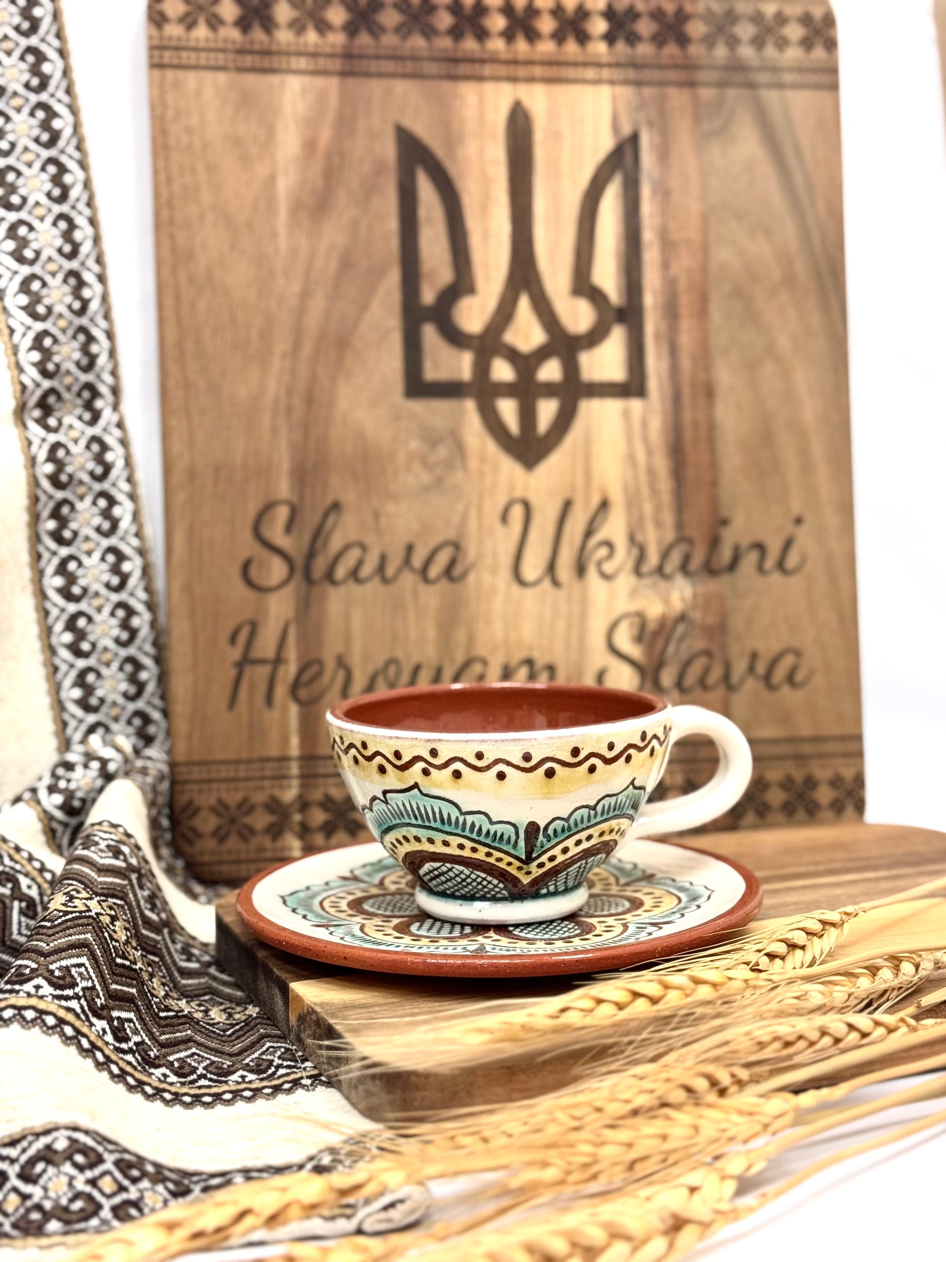 Traditional Ukrainian Ceramic Cup