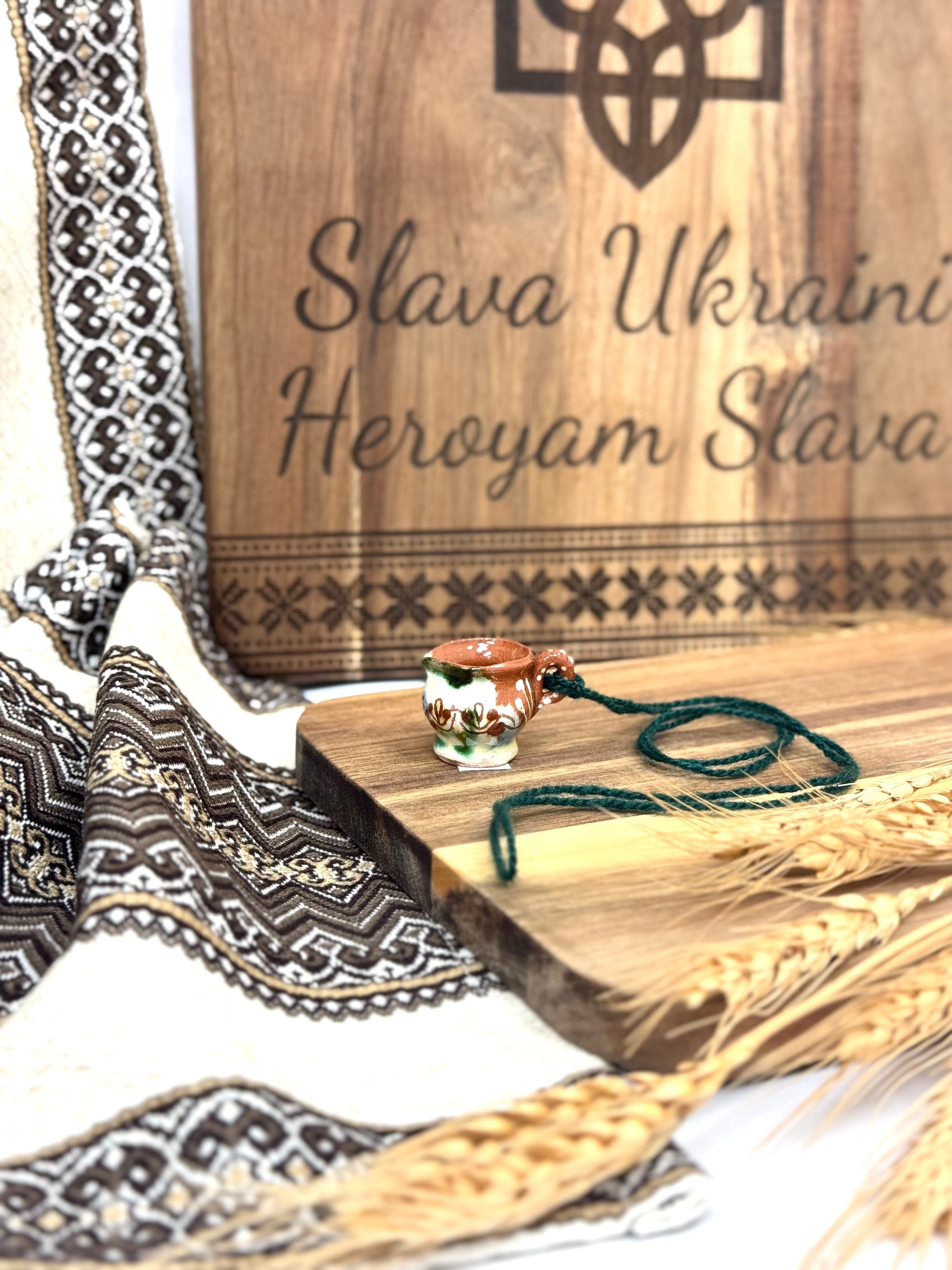 Traditional Ukrainian Ceramic Jug