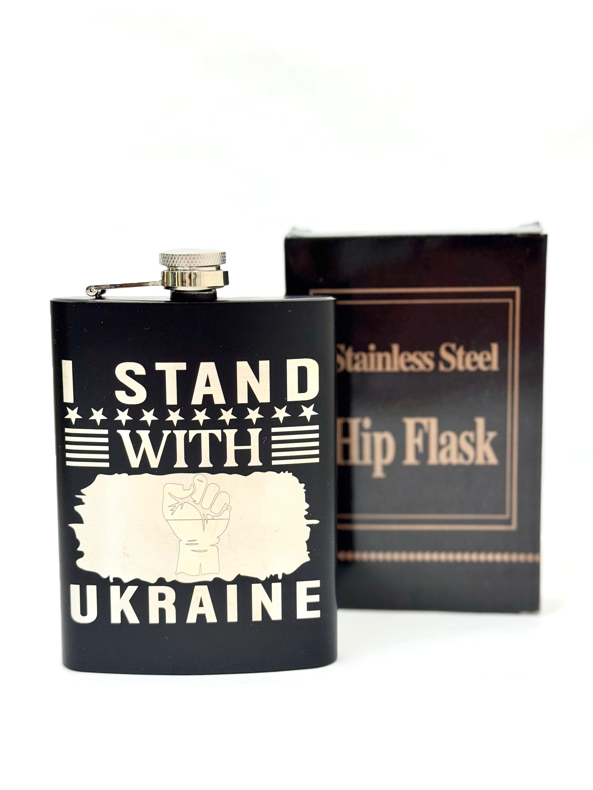 Stainless Steel Flask With Ukrainian Symbolism