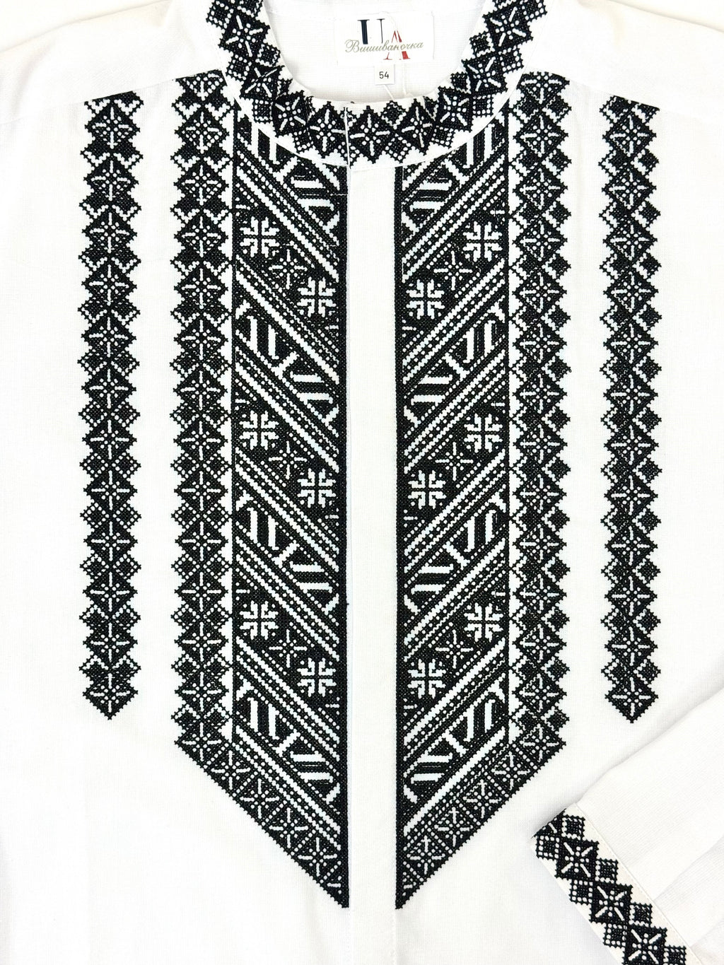 Men’s White Vyshyvanka With Traditional Embroidery Long Sleeve