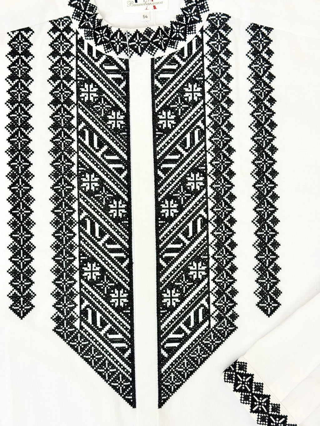 Men’s White Vyshyvanka With Traditional Embroidery Long Sleeve