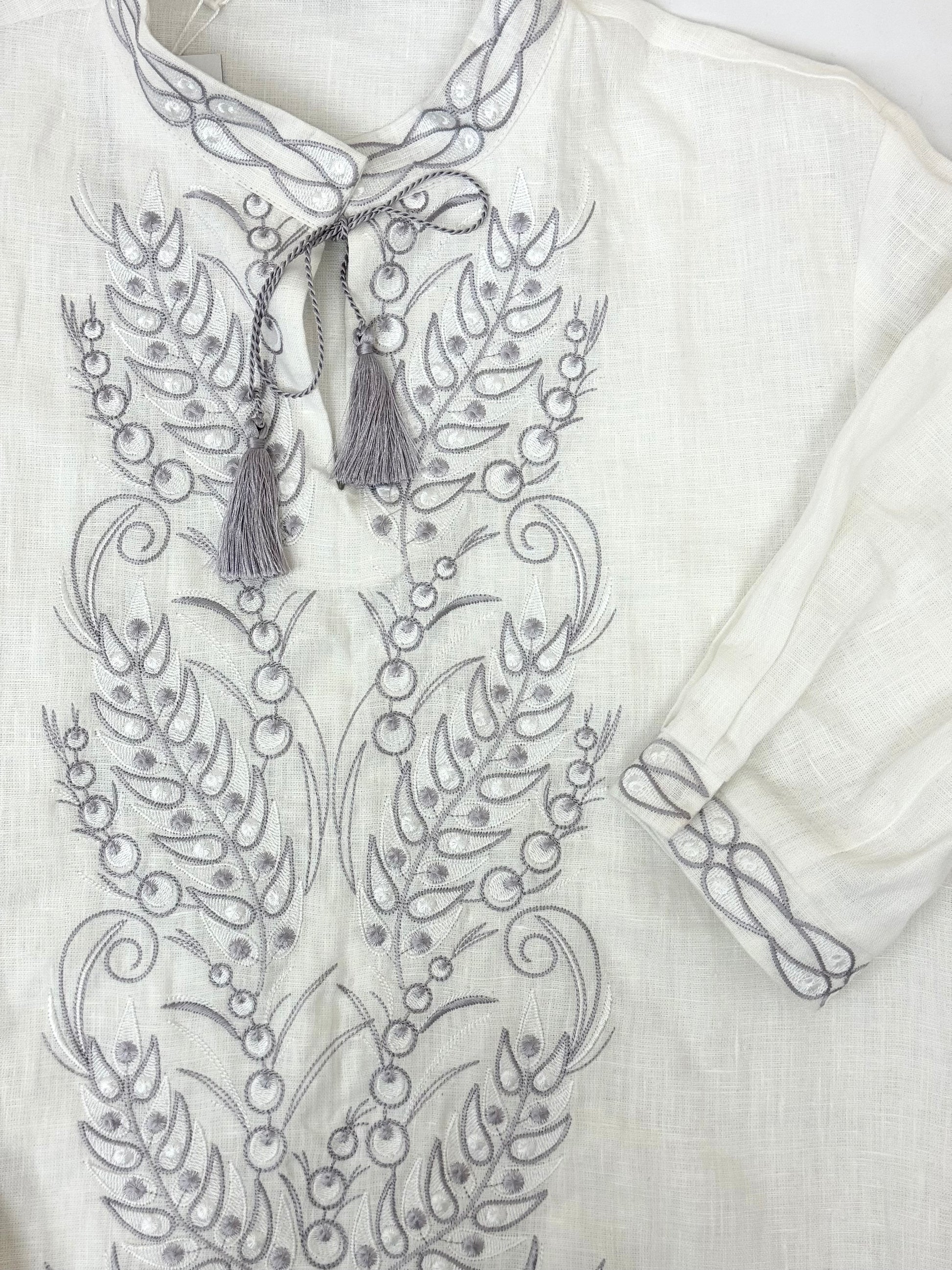 Men’s Beige Vyshyvanka “ Kolosok” With Traditional Embroidery Long Sleeve