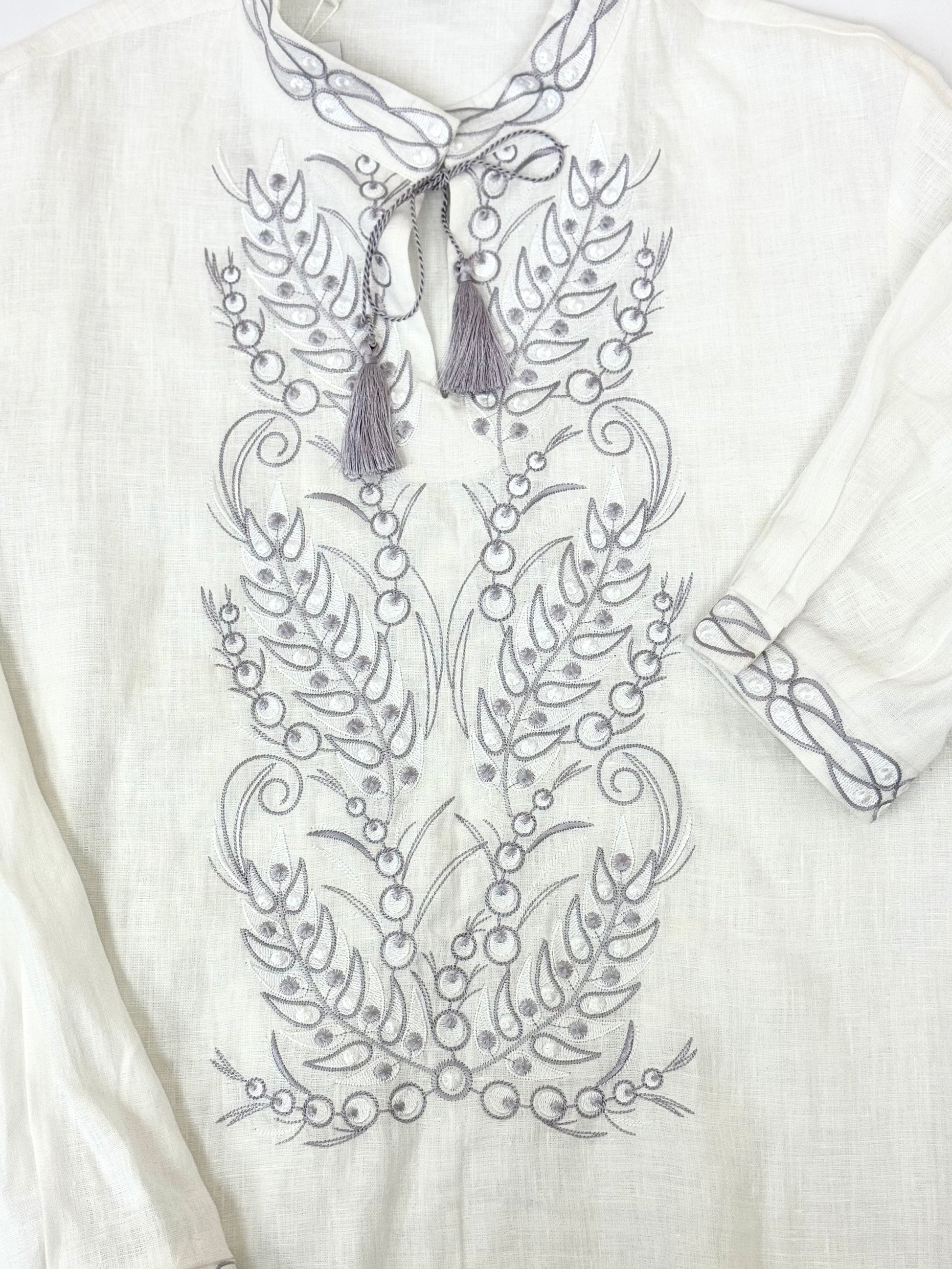 Men’s Beige Vyshyvanka “ Kolosok” With Traditional Embroidery Long Sleeve