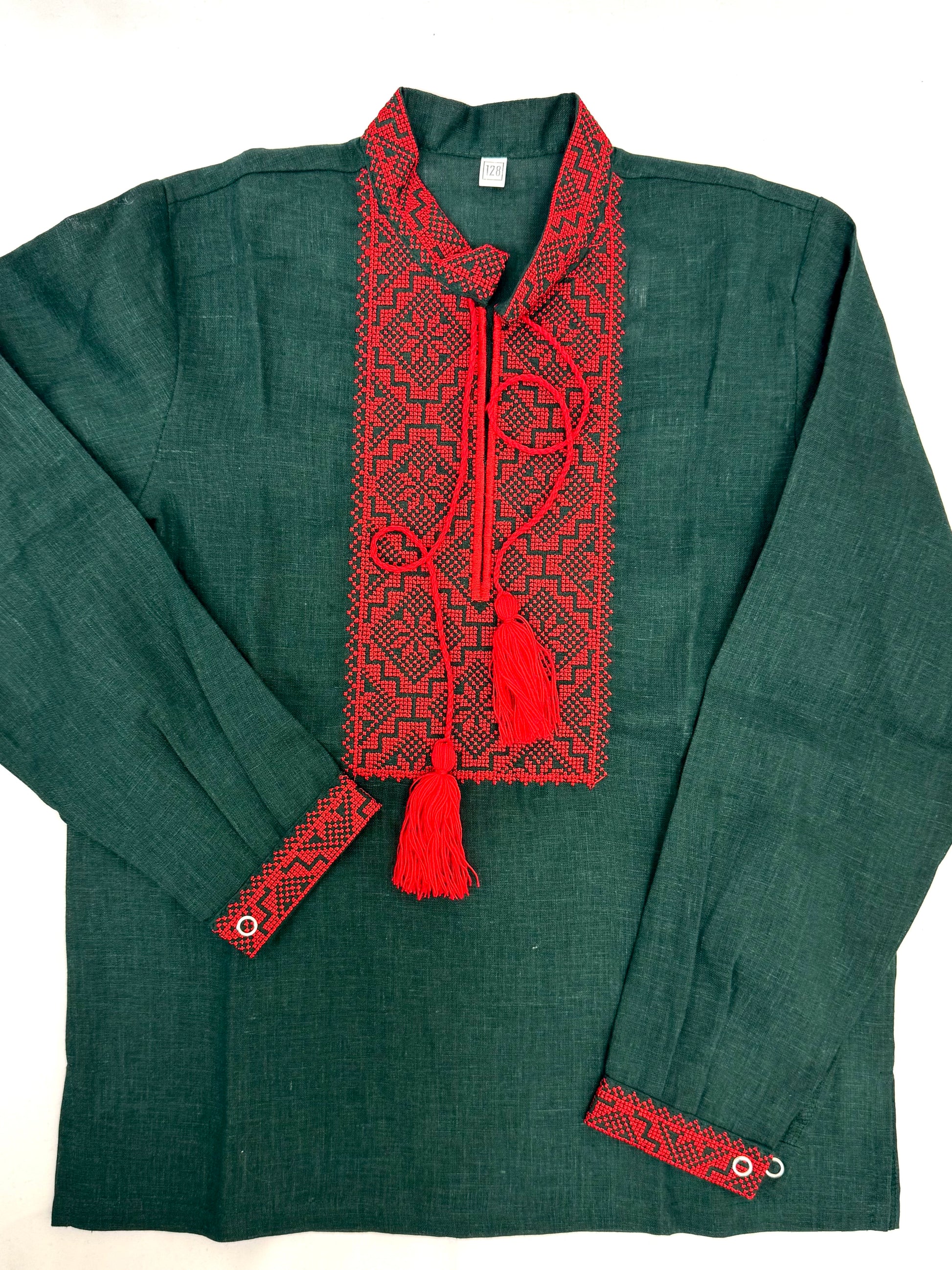 Boys Vyshyvanka Linen Long Sleeve In Ukrainian Traditions