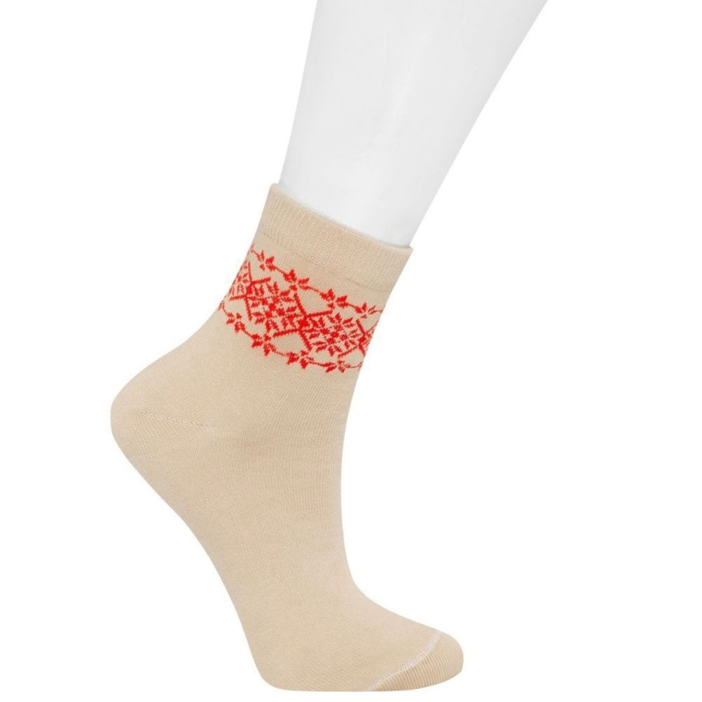 Womens Patriotic Socks With Embroidery (Size 38–40)