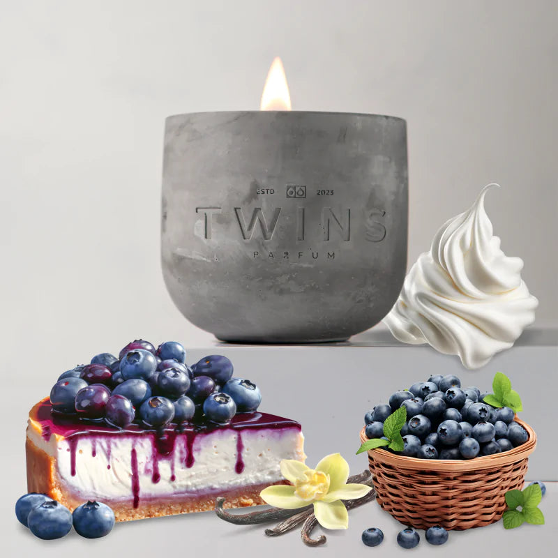 TWINS Blueberry Cheesecake Scented Candle – Sweet & Indulgent Delight | 600 g