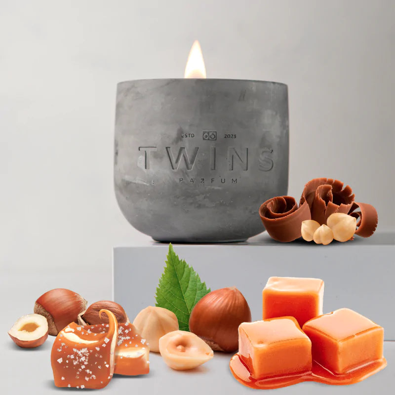 TWINS Caramelized Pralines Scented Candle – Irresistibly Sweet & Nutty | 600 g