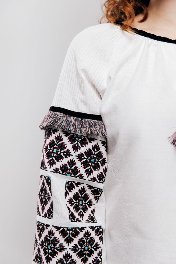 Women’s Vyshyvanka with Fringed Sleeves