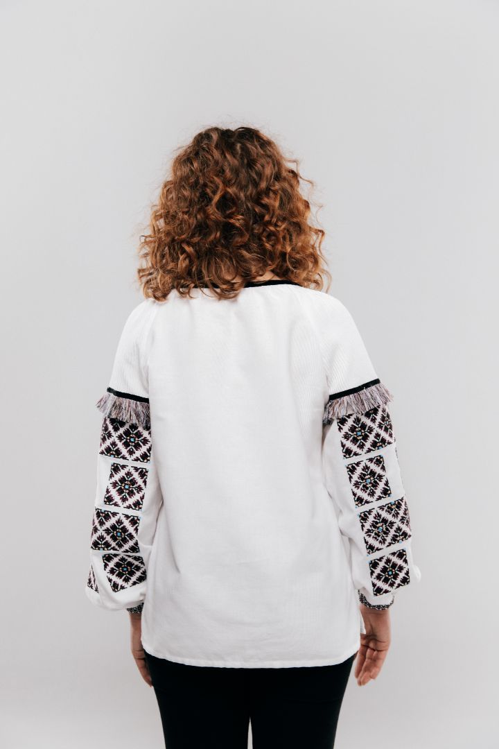 Women’s Vyshyvanka with Fringed Sleeves