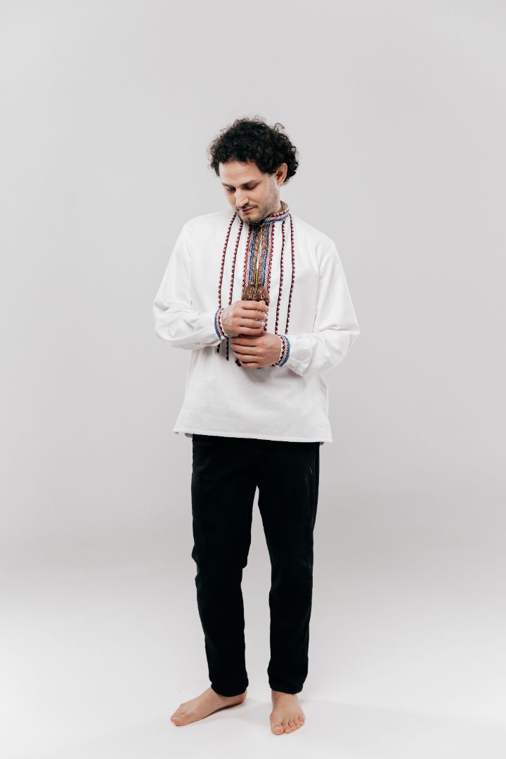 Men’s Vyshyvanka with Vertical Embroidery (Matching to Women’s)