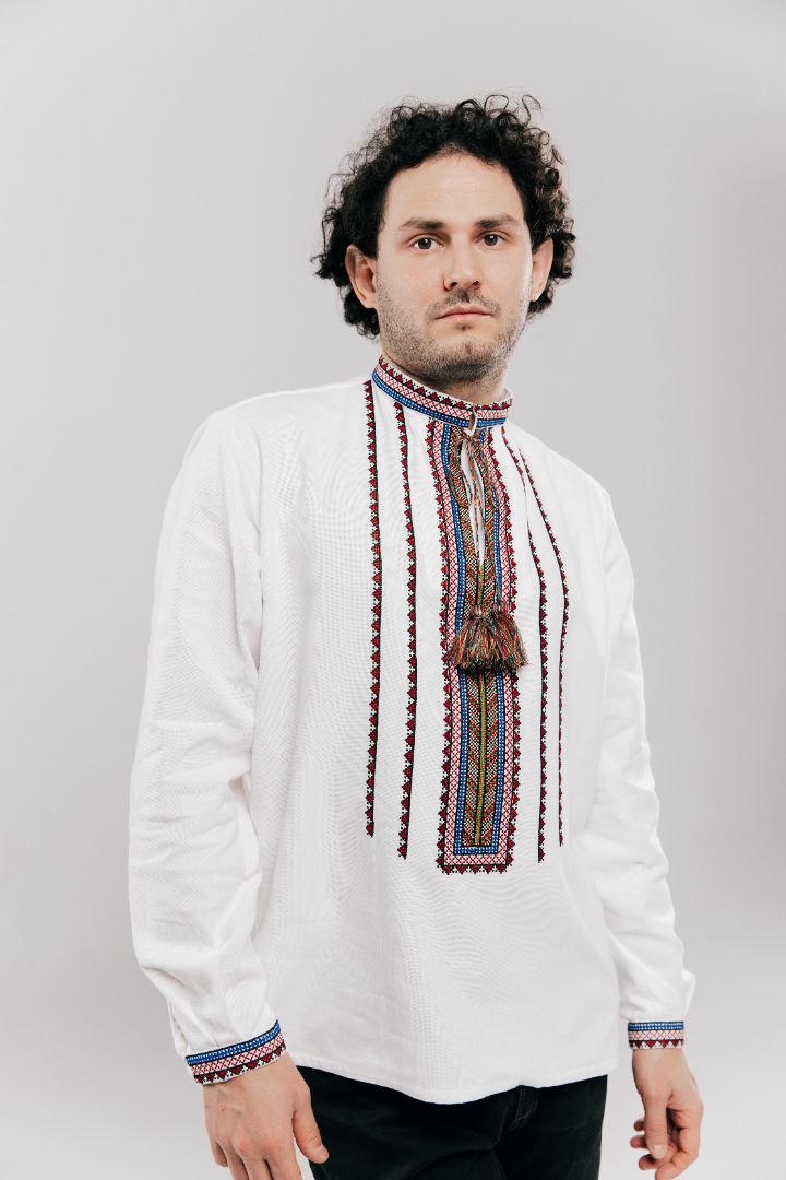 Men’s Vyshyvanka with Vertical Embroidery (Matching to Women’s)