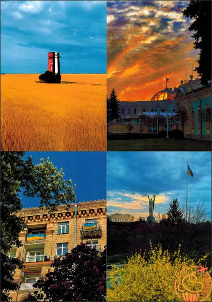 Set of postcards "Flag of Ukraine"