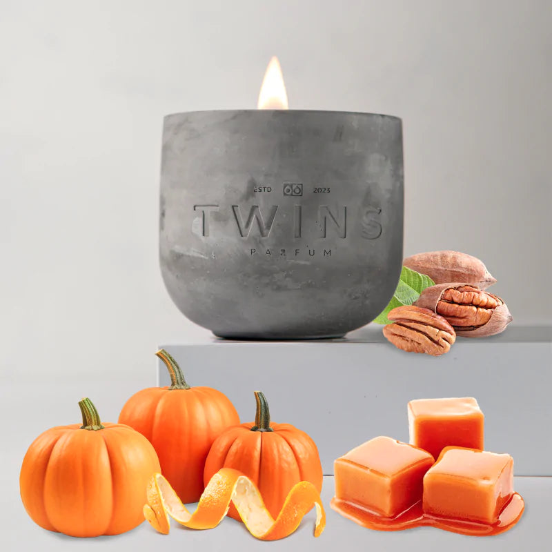 TWINS Pumpkin Praline Scented Candle – Warm Autumn Delight | 600 g