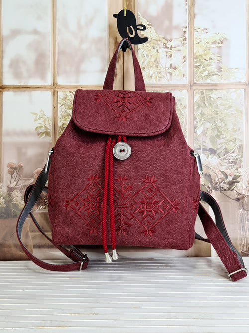 "Lace" Embroidered Backpack