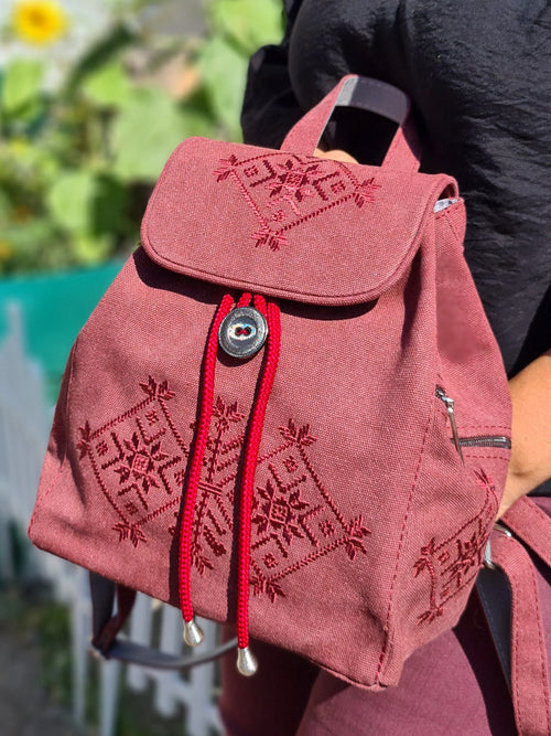 "Lace" Embroidered Backpack