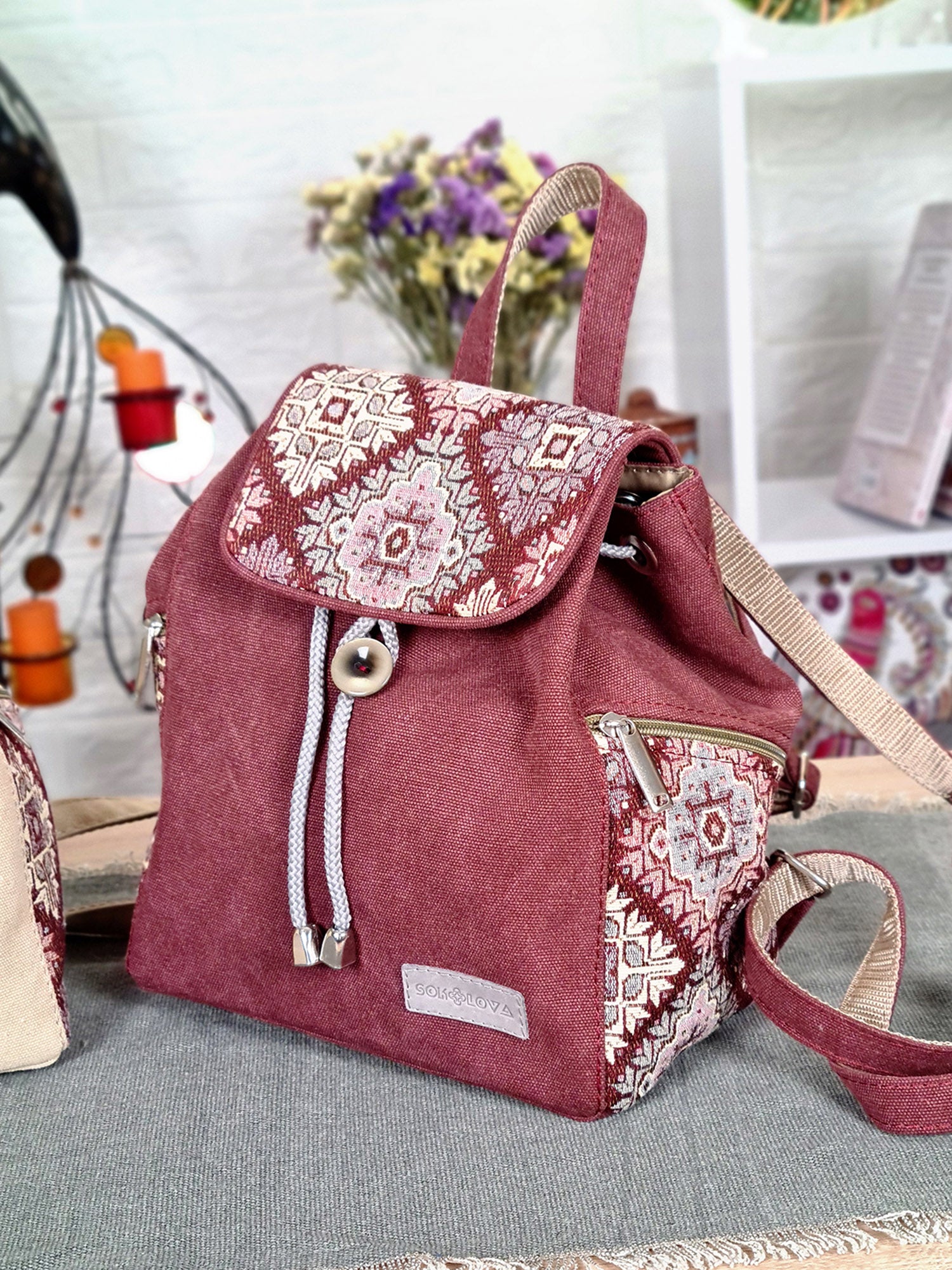 Ethnic Pattern Backpack