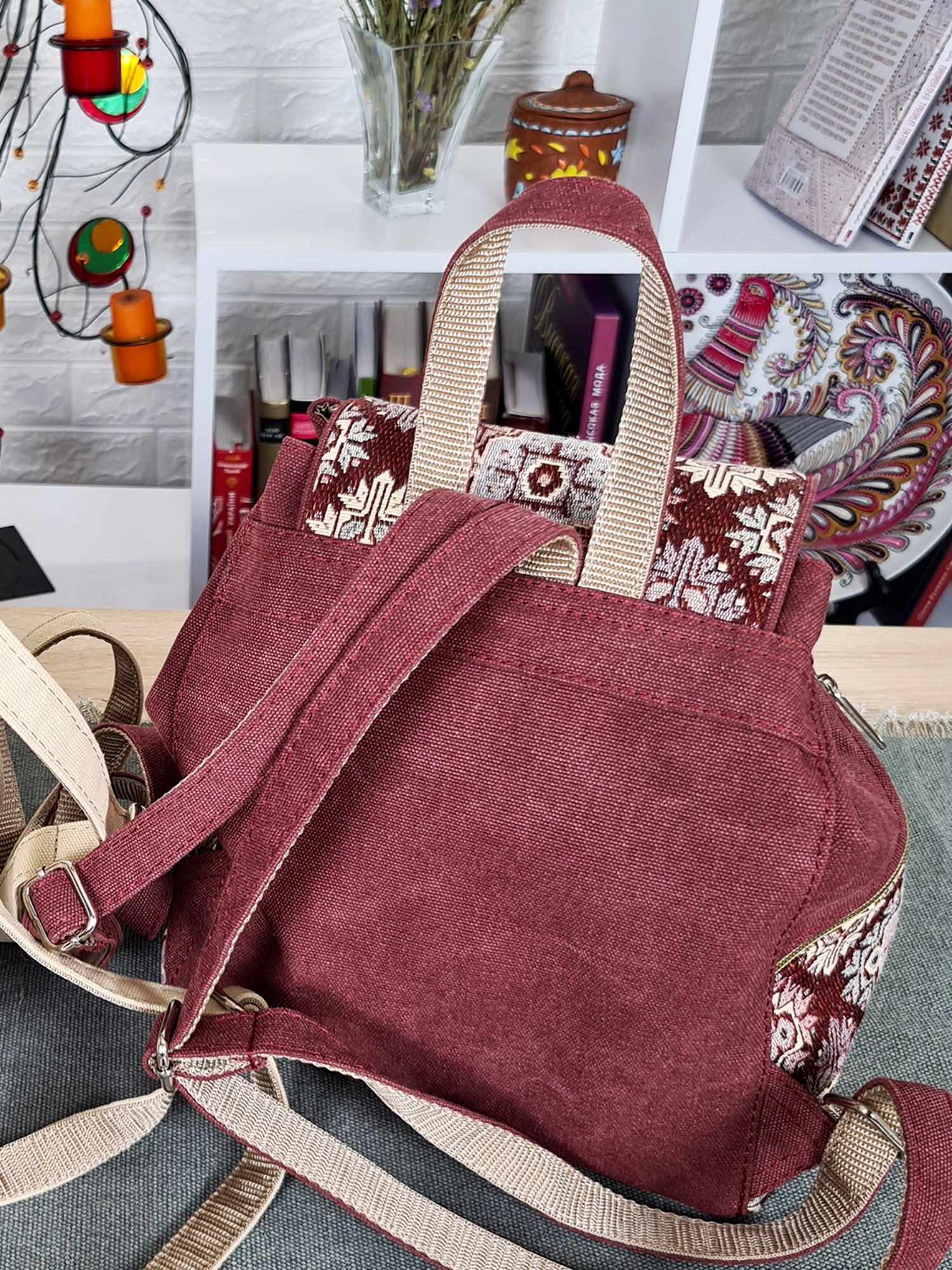 Ethnic Pattern Backpack